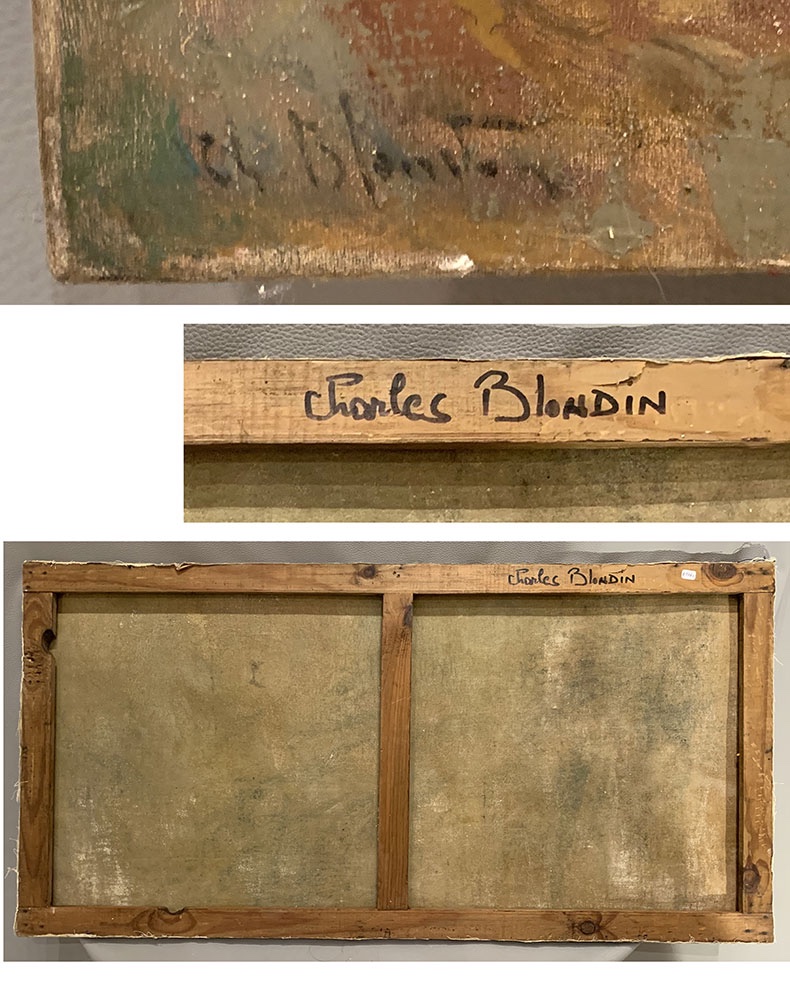 Côte d’Azur, 100 cm, signé : Charles BLONDIN , vers 1950, Provence, Marine-photo-4