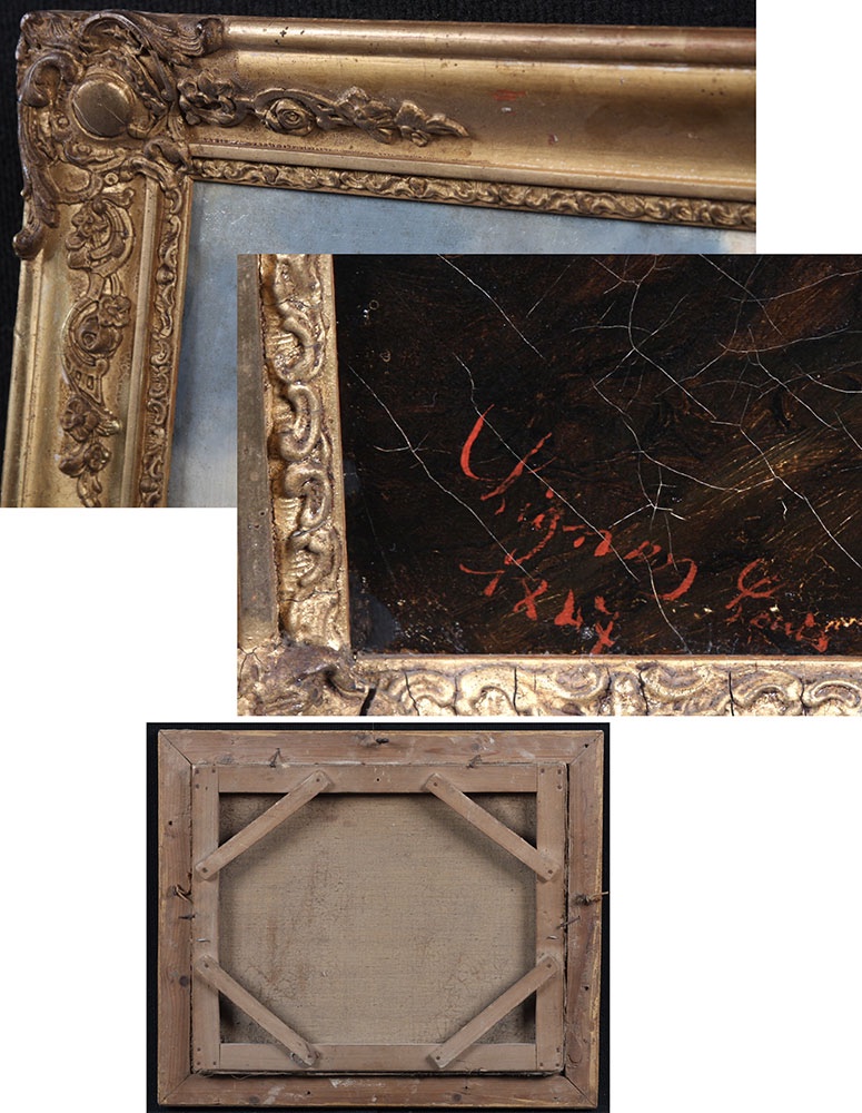 19th-century Painting, Signed: Louis Chignan, 1847, Lively Landscape, Mountain, River-photo-3