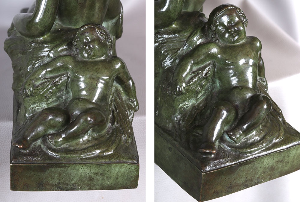 Bronze Gilbert PRIVAT, 55 cm, Art Déco, fondeur SUSSE et Frères, Paris-photo-4