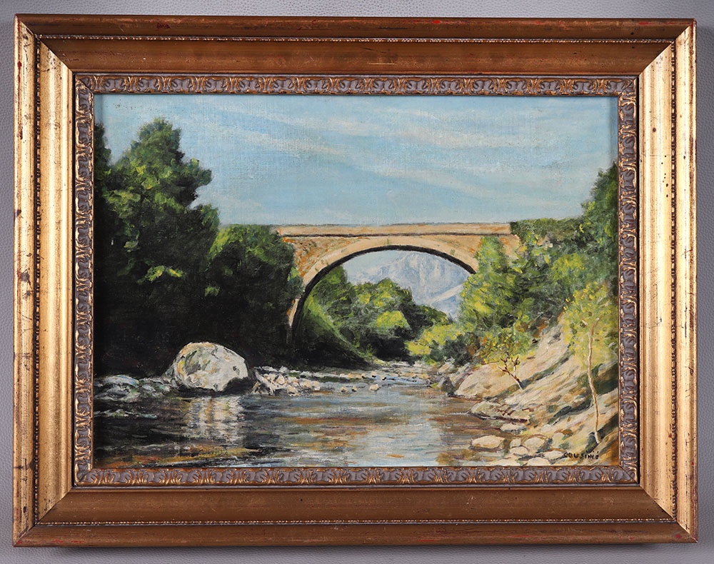 Corsica, Near The Pont De Corte, Signed M. Cousinié, Corsican School