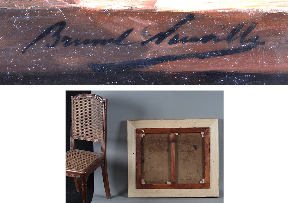 Brunel de NEUVILLE, 81 cm, Nature morte aux fruits, Ecole Française-photo-1