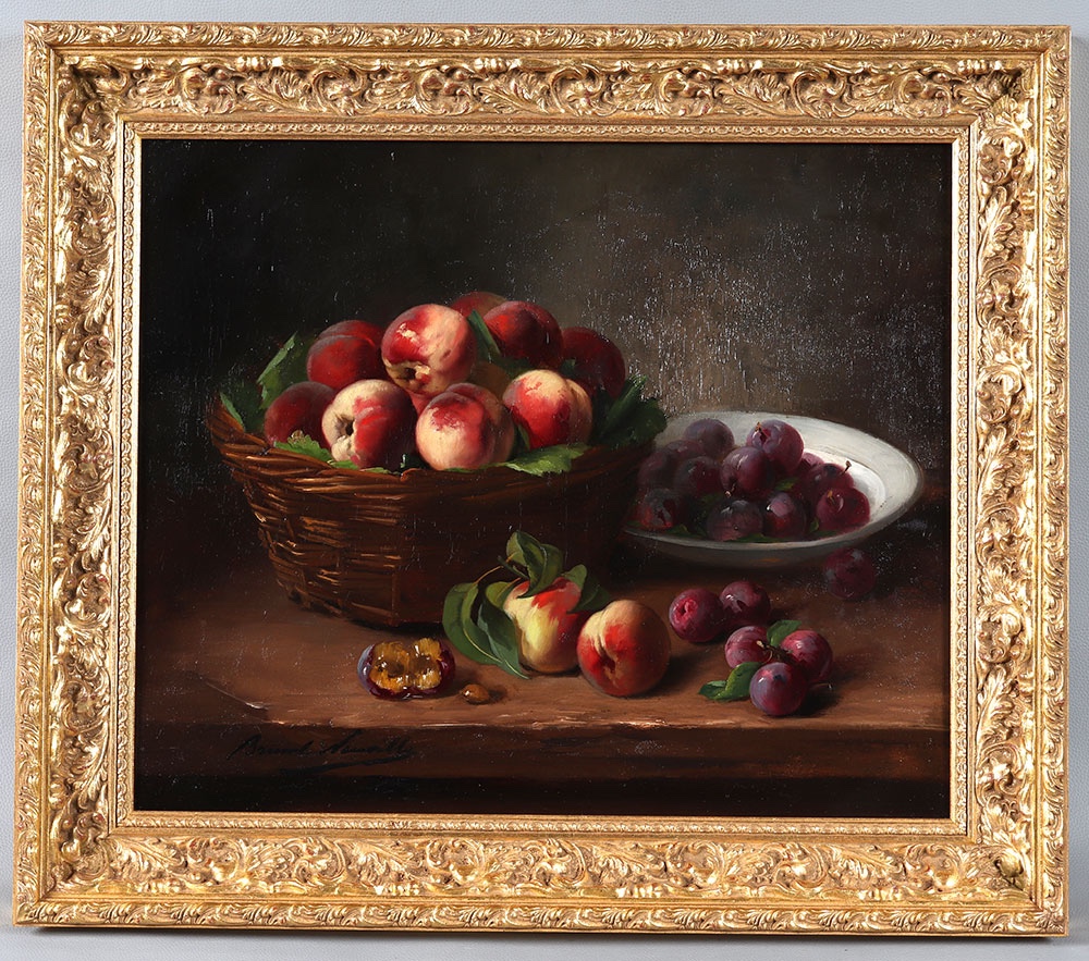 Brunel de NEUVILLE, 81 cm, Nature morte aux fruits, Ecole Française