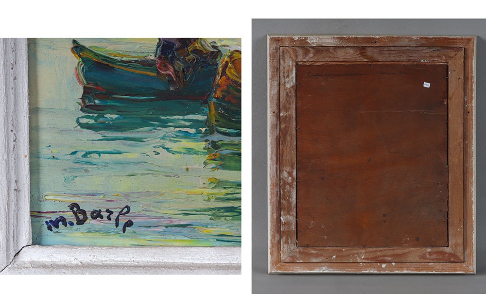 Port Of Marseille, By Maurice Barle, 62 X 54 Cm, Marine-photo-4