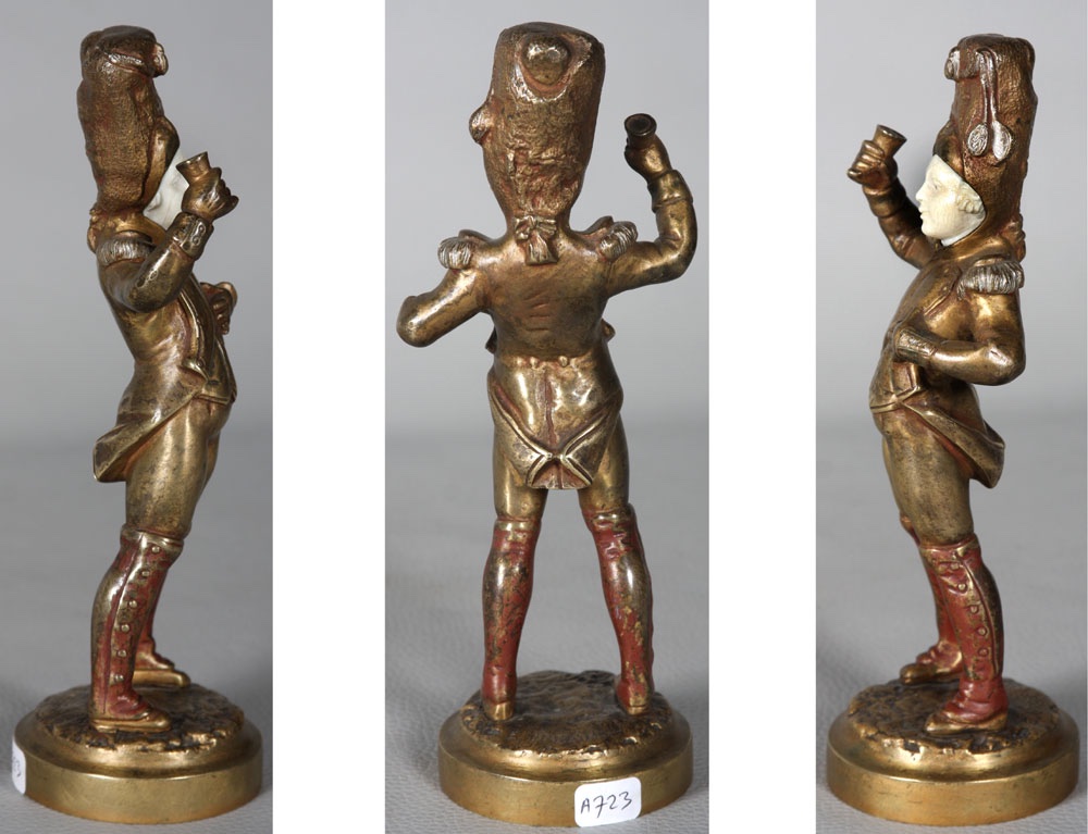 Chryselephantine, Eugène Urbain 1855/1934, Child Soldier, Bronze, 19th Century-photo-3