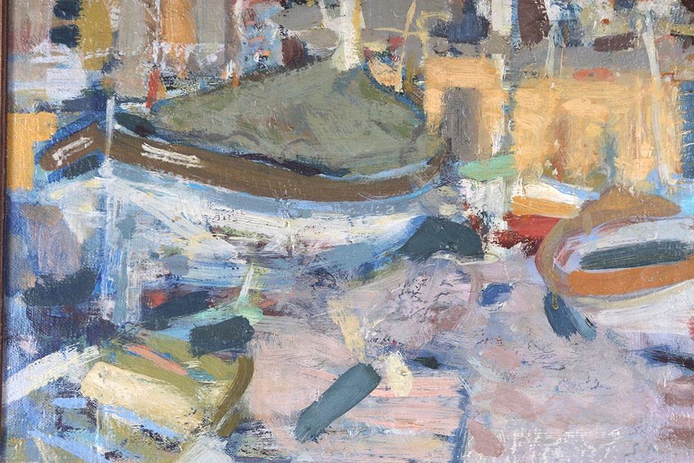 Marine, Eugène BABOULENE 1905/1994, Le port de Toulon, 47x64 cm-photo-2