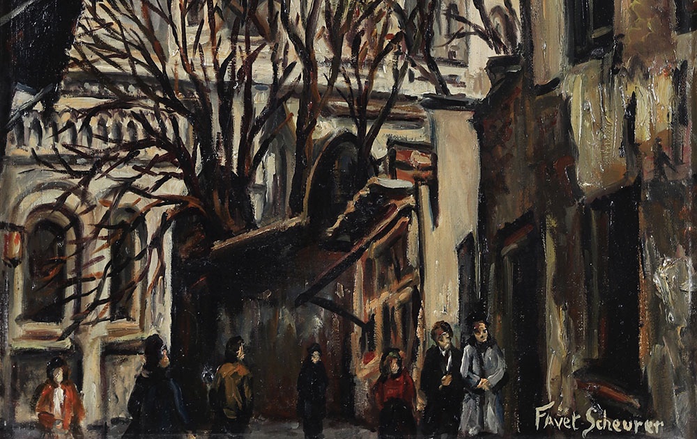 Montmartre, Paris, 62 Cm, Signed Rachel Favet-scheurer, Dated: 1969, French School-photo-3