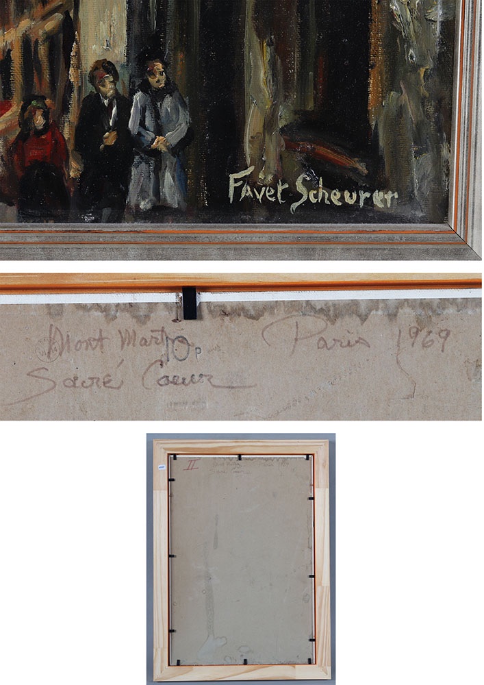 Montmartre, Paris, 62 Cm, Signed Rachel Favet-scheurer, Dated: 1969, French School-photo-4