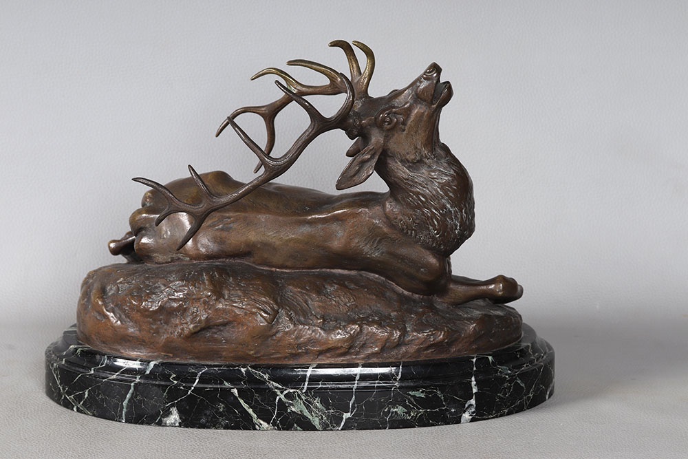 Bronze XIX ème, Louis Vidal ( l'Aveugle ), Stag-photo-2