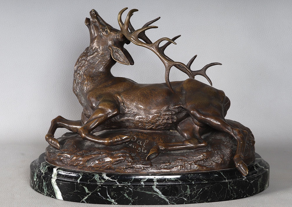 Bronze XIX ème, Louis Vidal ( l'Aveugle ), Stag