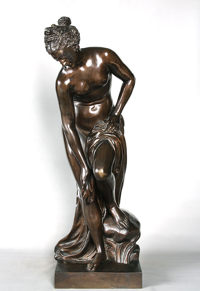 Grand Bronze XIX ème, 86 cm, Christophe Gabriel ALLEGRAIN 1710/1795, Vénus au bain 