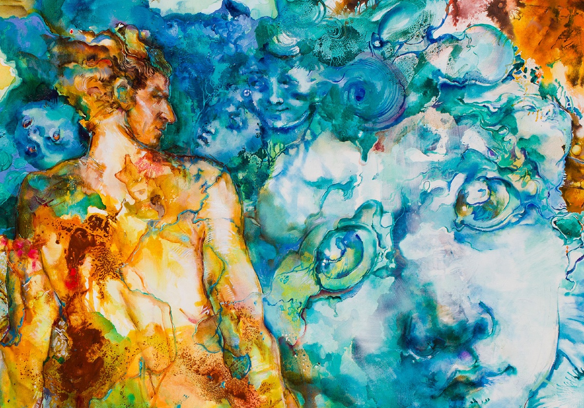 Lesya Ortynska, 110x110 Cm, Correlation Of Substances-photo-2