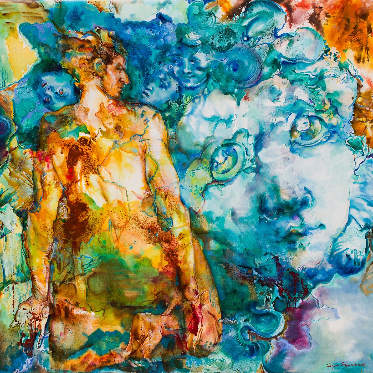 Lesya Ortynska, 110x110 Cm, Correlation Of Substances