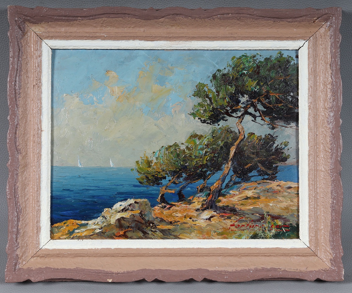 Fortuné CAR 1905/1970, 70 cm, La Méditerranée , Côte d’Azur, Sud de la France