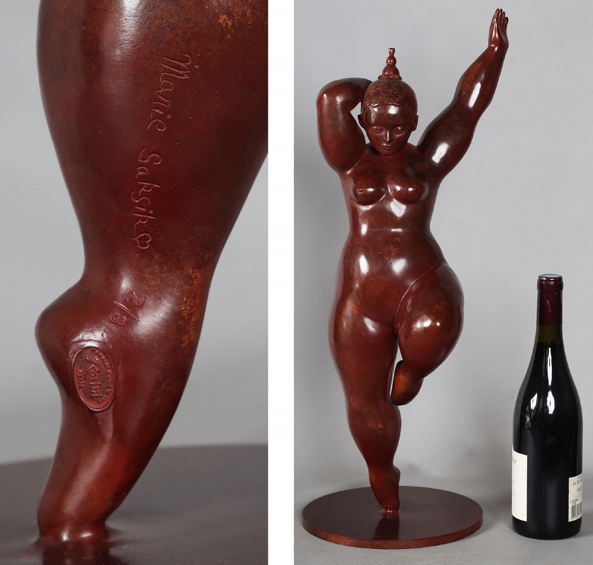 Marie Saksik, 60 Cm, Bronze From 2014, Angella, Female Nude, Fondeur : Rosini-photo-4