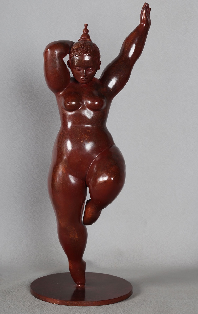 Marie Saksik, 60 Cm, Bronze From 2014, Angella, Female Nude, Fondeur : Rosini