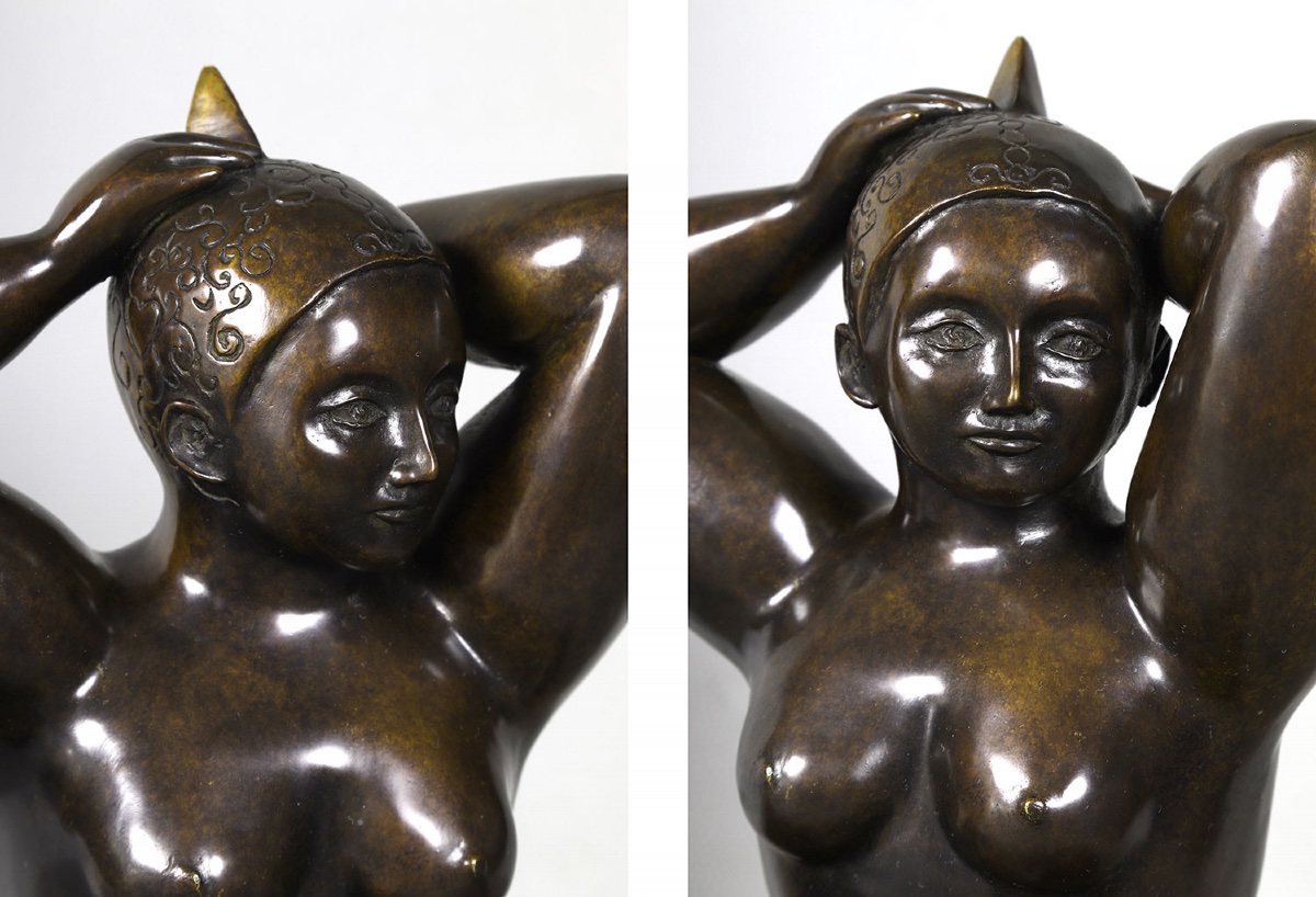 Marie Saksik, 36 Cm, Bronze From 2012, Andréa, Female Nude, Foundry: Blanchet / Landowski-photo-2
