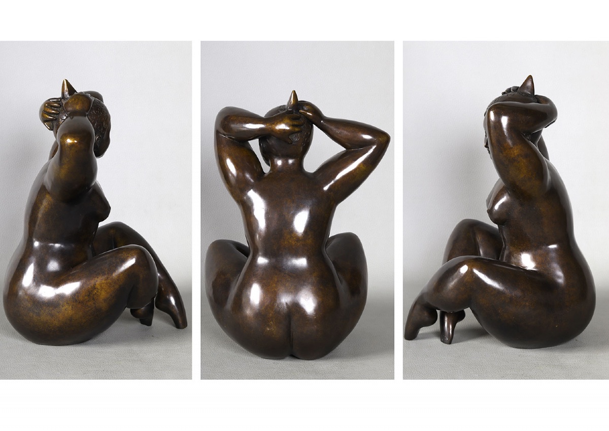 Marie Saksik, 36 Cm, Bronze From 2012, Andréa, Female Nude, Foundry: Blanchet / Landowski-photo-3