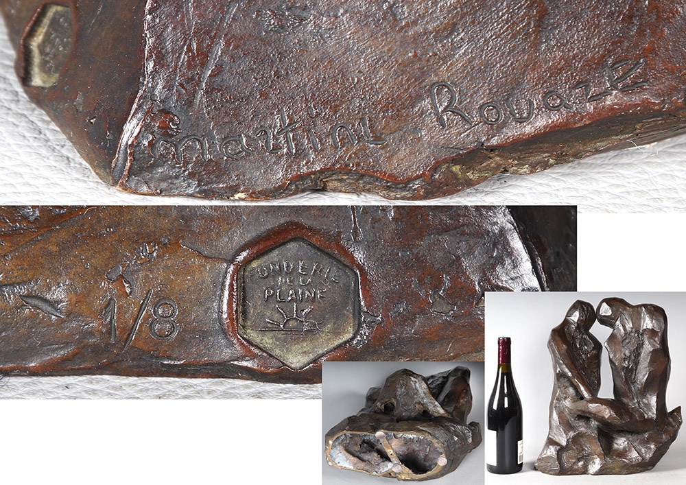 Bronze, Signed By Martine Rouart, Granddaughter Of Paul Valéry, *the Fishermen With A Net*-photo-3