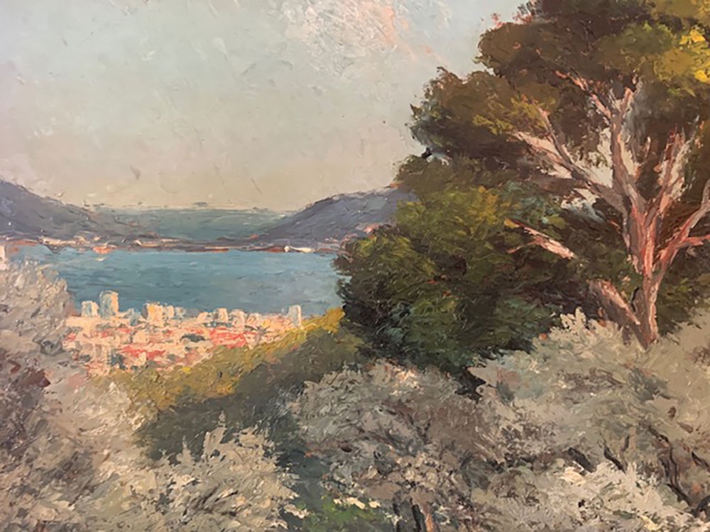 Paire de tableaux signés, vue de Côte d’Azur, La Provence, Sud France, vers 1960 / 70-photo-2