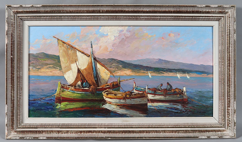 Fortuné CAR 1905/1970, 94 cm, Les Tartanes, Côte d’Azur, Méditerranée, Saint Tropez, Sud de la 