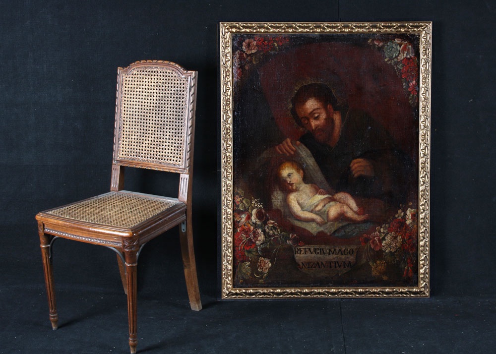 École Italienne du 17 ème, 107 cm,  Joseph veillant l’enfant Jésus-photo-2