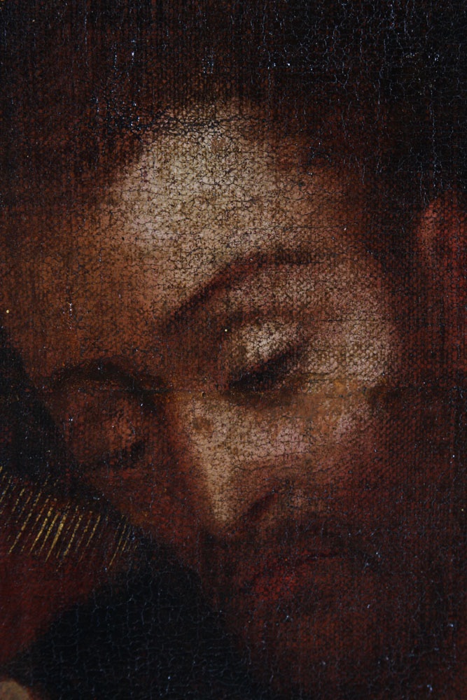 École Italienne du 17 ème, 107 cm,  Joseph veillant l’enfant Jésus-photo-1
