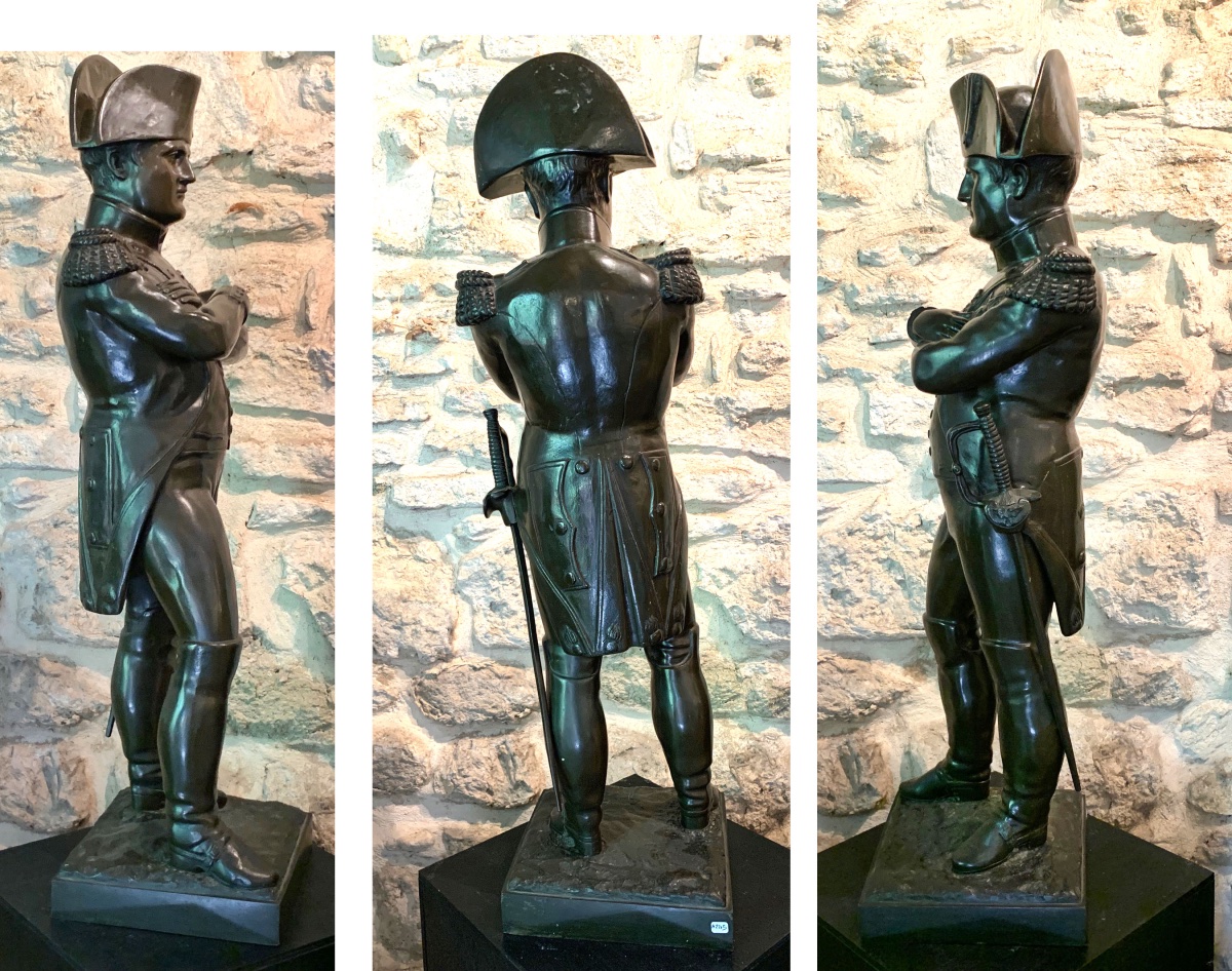 Napoléon Bonaparte, Bronze XIX ème, 98 cm, signé : Emile GUILLEMIN-photo-4