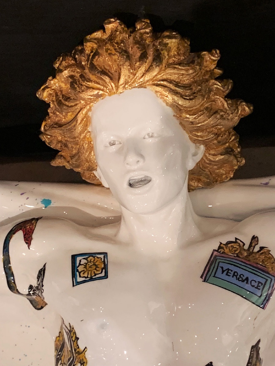 Medusa Lover, Don Alberto Carlos, And Marnali, 160 Cm, Bronze, Resin, And Gold Leaf-photo-1