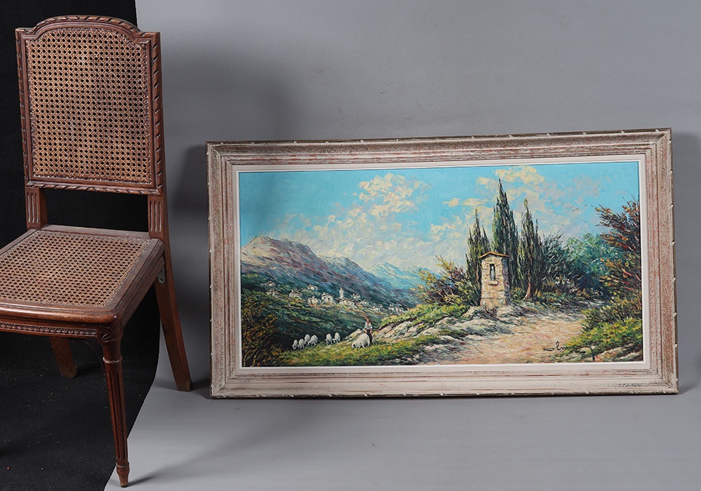 La Provence, 113 cm, signé : Pierre LEMOINE, vers 1950/60, Sud France.-photo-2