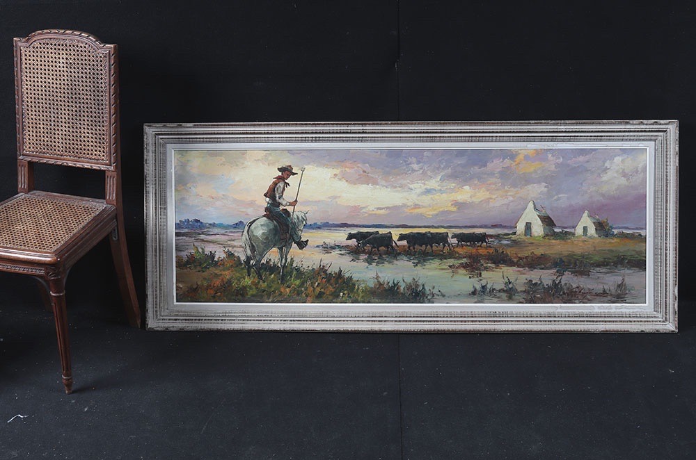 Fortuné CAR, 170 x 70 cm, la Camargue, Les Saintes Marie de la Mer, Sud de la France -photo-2