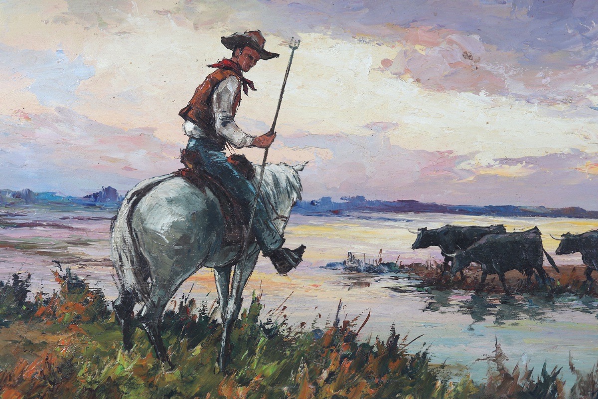 Fortuné CAR, 170 x 70 cm, la Camargue, Les Saintes Marie de la Mer, Sud de la France -photo-4