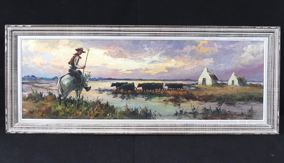 Fortuné CAR, 170 x 70 cm, la Camargue, Les Saintes Marie de la Mer, Sud de la France 