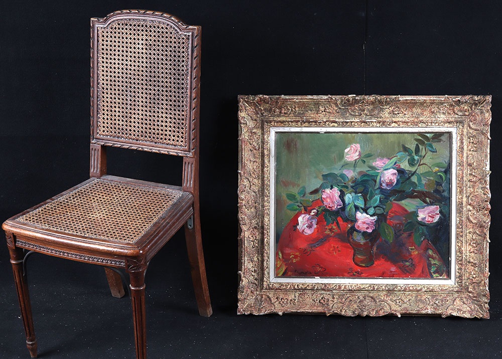 Robert FRANCOLIN 1899/1974, Bouquet de roses-photo-2