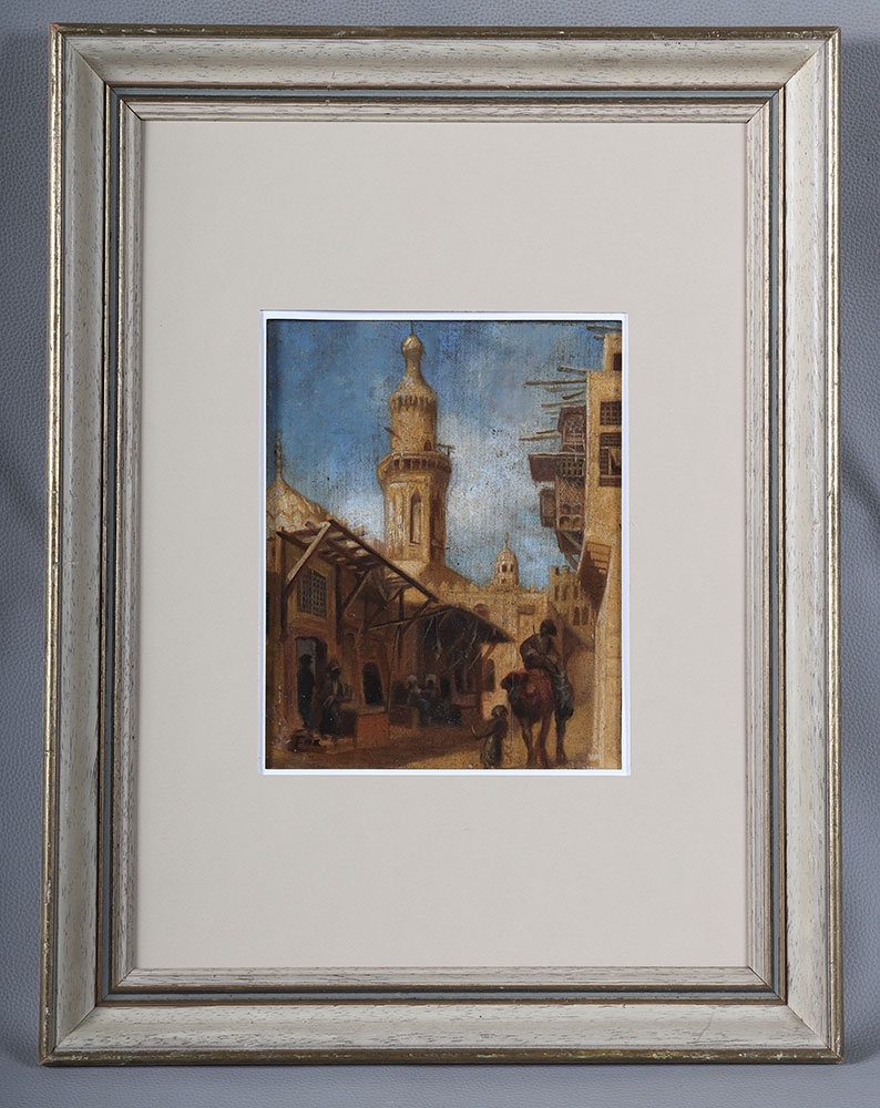 Signed Orientalist Painting: Fox, Late 19th / Early 20th Century-photo-2
