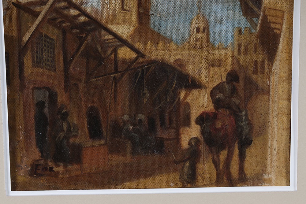 Signed Orientalist Painting: Fox, Late 19th / Early 20th Century-photo-3