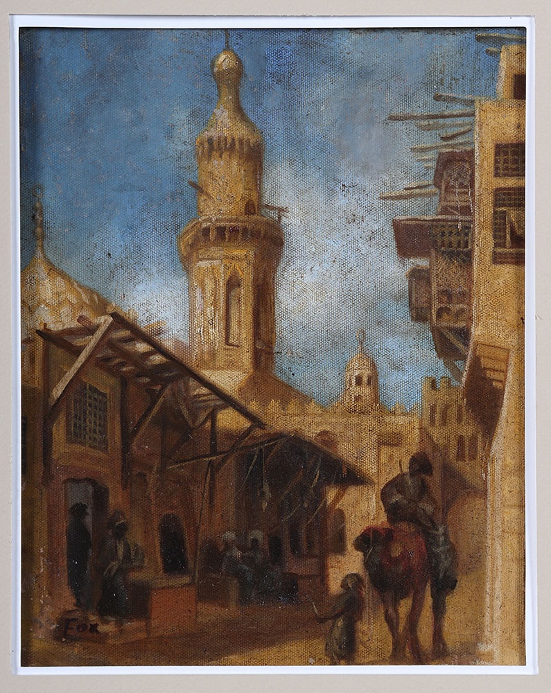Signed Orientalist Painting: Fox, Late 19th / Early 20th Century