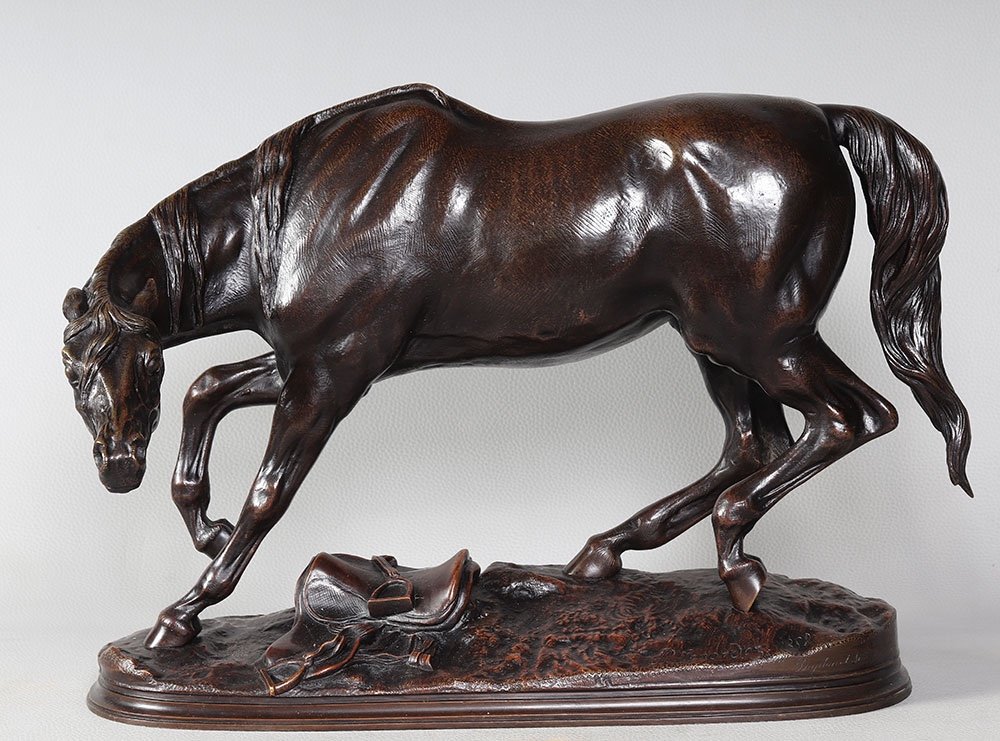 Bronze Signed: Pierre Lenordez 1815/1892, Wild Mare, French School XIX °
