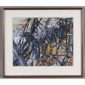 Signed Maurice Verdier 1919/2003, From 1965, The Fishing Sailors