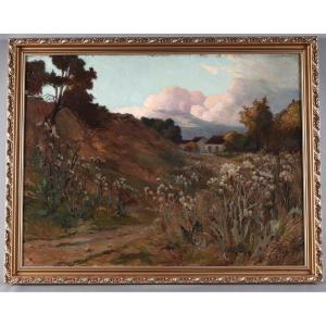 Elève de Claude MONET : Léon BROQUET, Grand tableau 101 cm, XIX ème