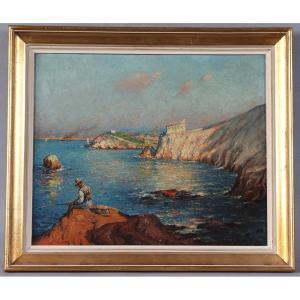Signed William, Circa 1900, Impressionist Style Seascape, 
