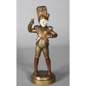 Chryséléphantine, Eugène URBAIN 1855/1934, Soldat enfant, bronze, Epoque 19 ème
