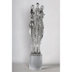 MURANO, 70 cm, Pino SIGNORETTO, les trois grâces   