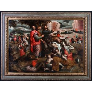Flemish School 16th Century, 130cm, Atelier Maître Fils Prodigue 1530/1580, Passage Mer Rouge