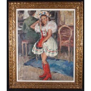 Danseuse Hongroise, datée 1941, 125 cm, signé Willy JOCQUE 1900/1960