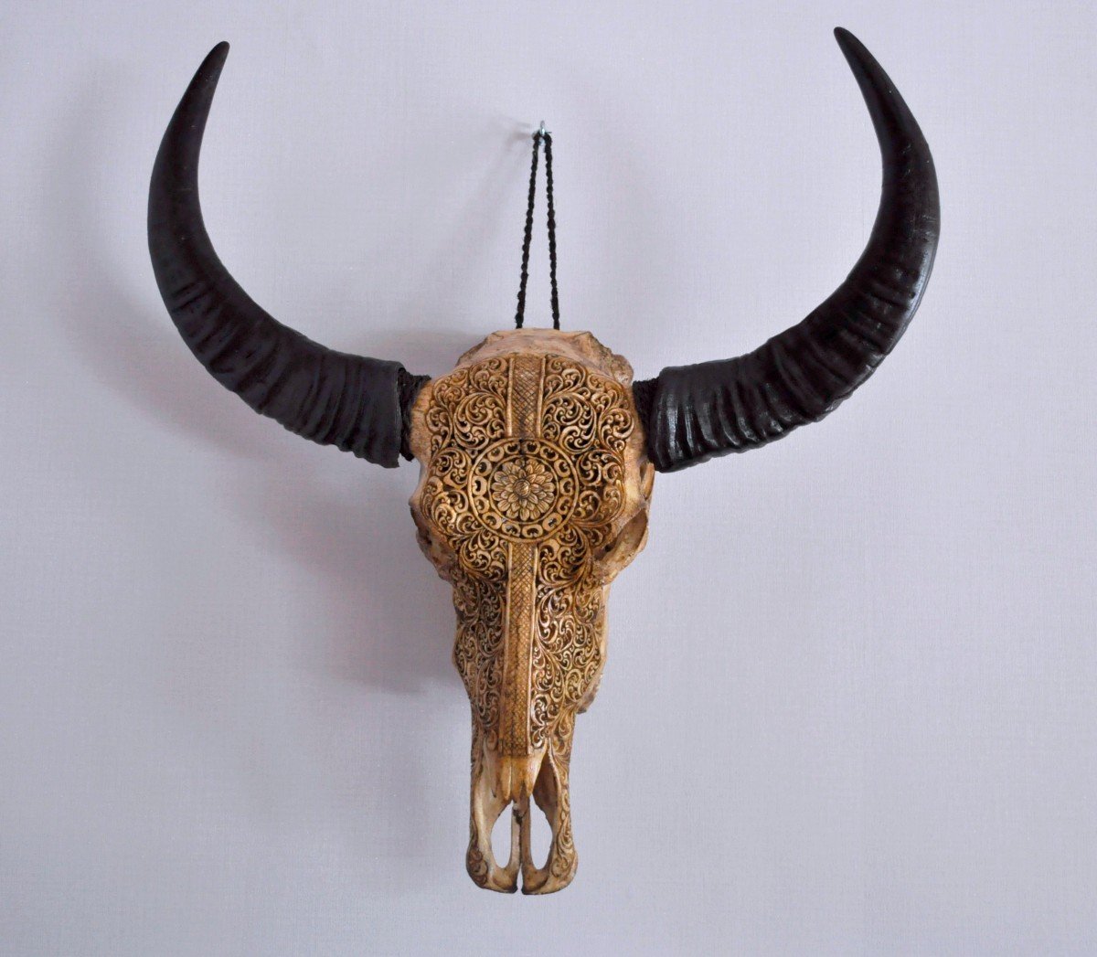 Sculpture - Water Buffalo Skull - Carved