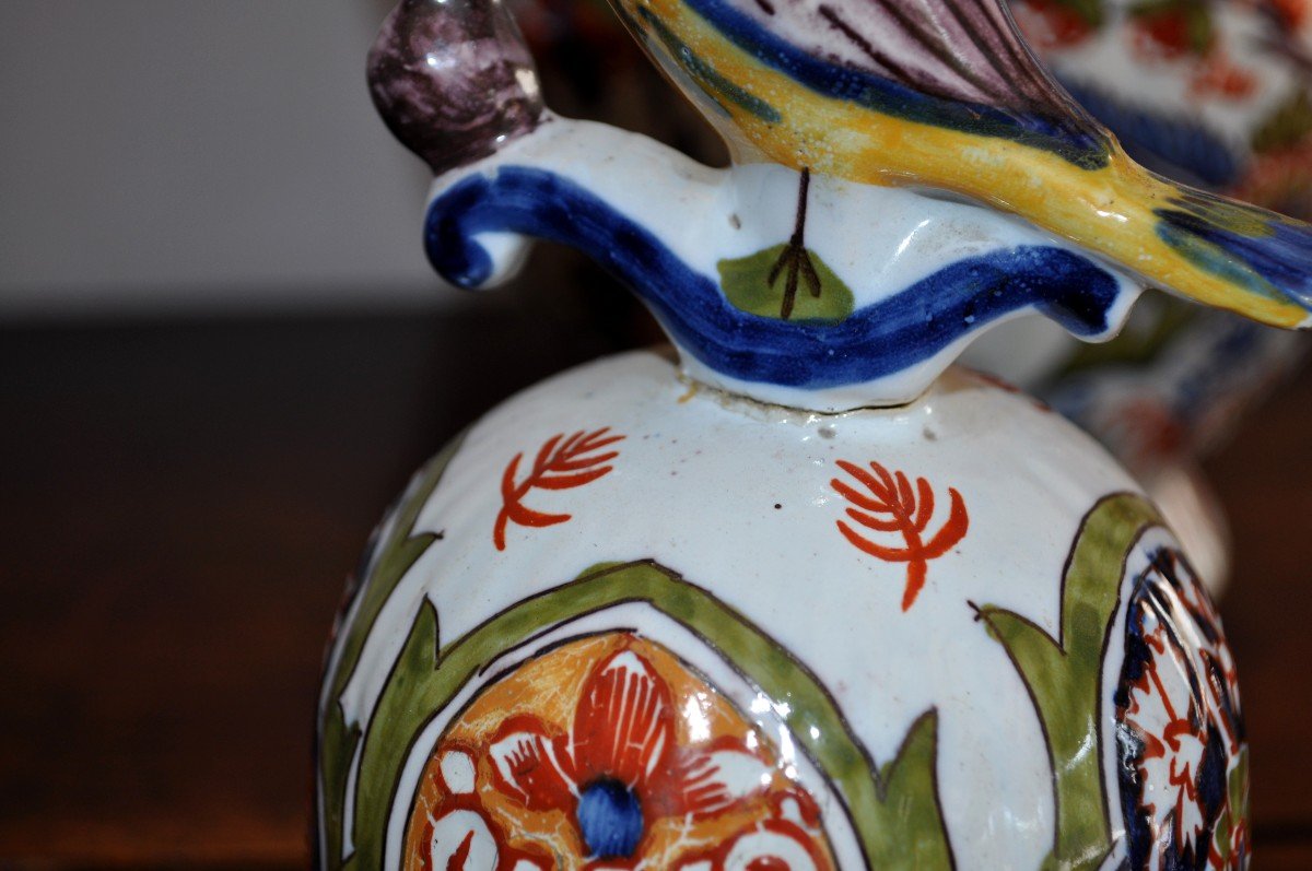 Vase - Pot Couvert - Faïence De Delft - Circa 1850-photo-2