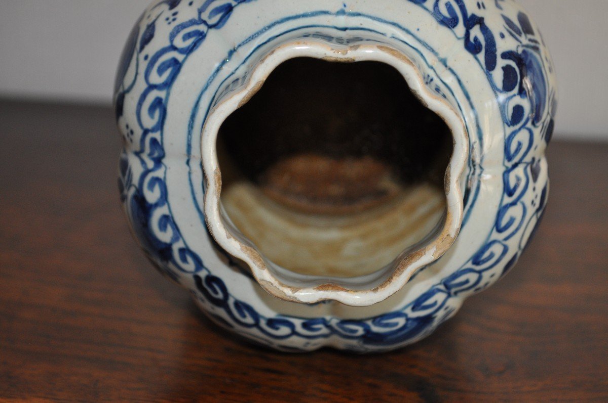 Covered Vase In Delft Earthenware - XVIIIth-photo-2