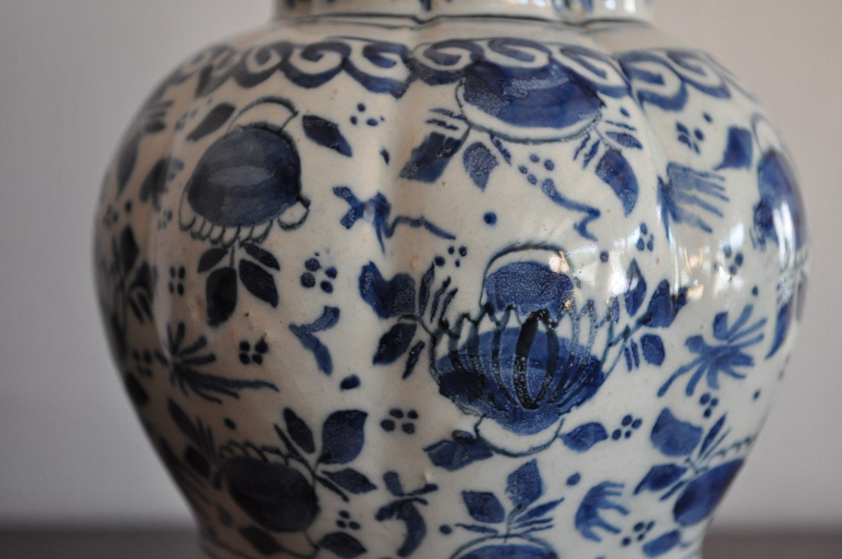 Vase Couvert En Faïence De Delft - XVIIIème-photo-3