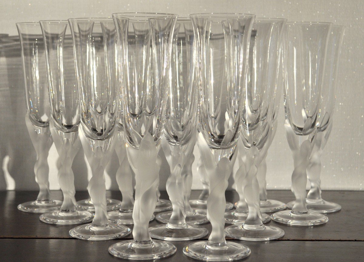 Suite De 16 Flutes à Champagne - Carl Fabergé-photo-4