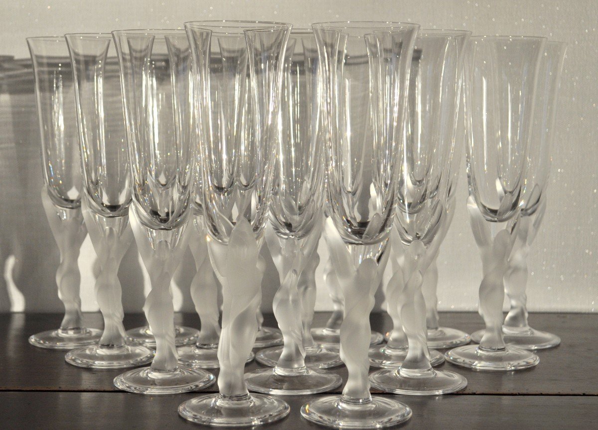 Suite Of 16 Champagne Flutes - Carl Fabergé-photo-4